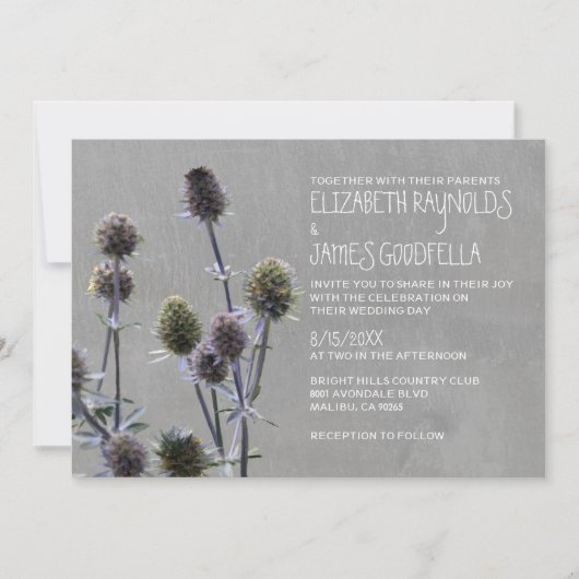 Zee Holly Wedding Invitations Kaart (Voorkant)