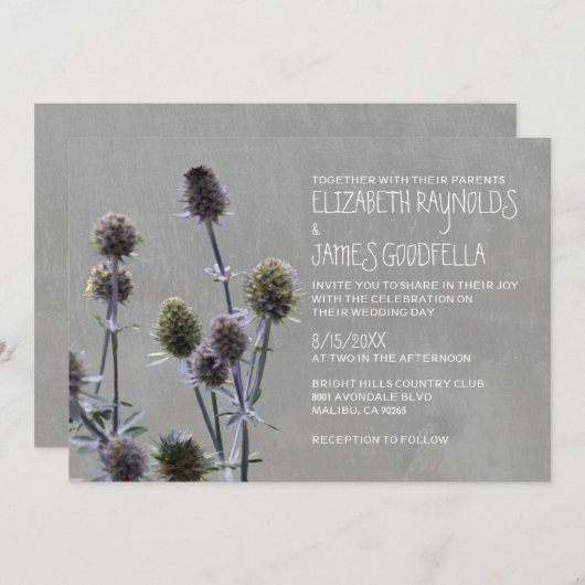 Zee Holly Wedding Invitations Kaart (Voorkant / Achterkant)