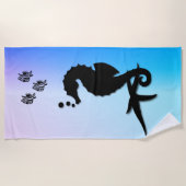 Zee Horse Blue Lavender Strandlaken (Voorkant)