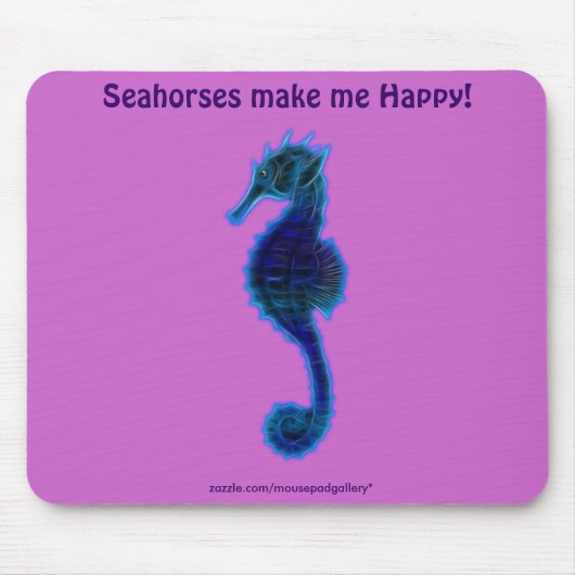 ZEE HORSE (Blues & Greens) Mousepad Muismat (Voorkant)
