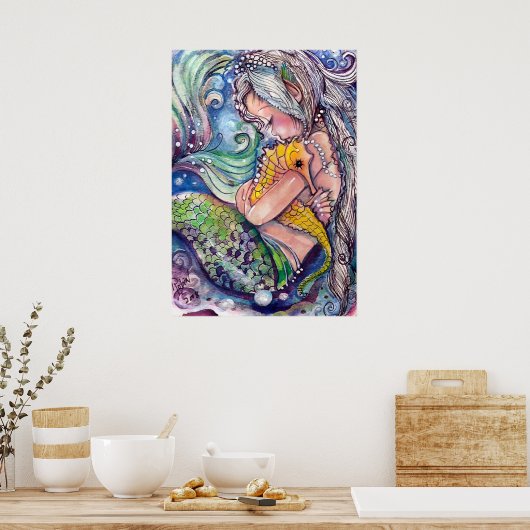 Zee Horse Hugs Poster (Keuken)