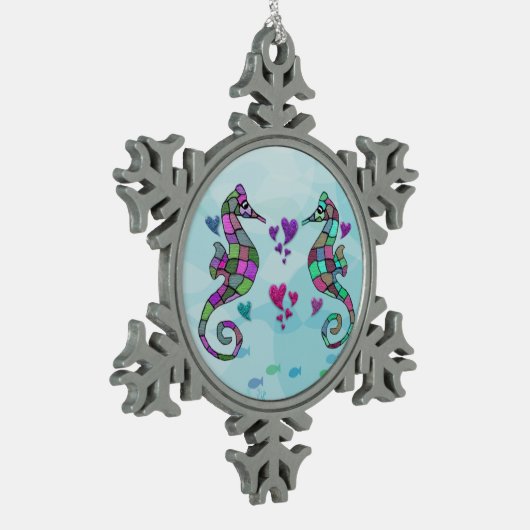 Zee Horse Love Snowflake Ornament (Links)