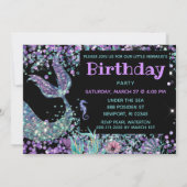 *~* Zee Horse Mermaid's Tail Magical Birthday Kaart (Achterkant)