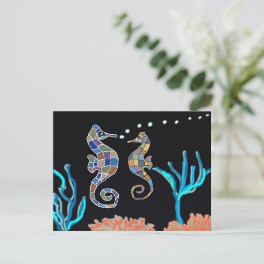 Zee Horse Ocean Theme Briefkaart (Staand voorkant)