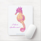 ZEE-HORSE (Pink & Golds) Mousepad Muismat (Met muis)