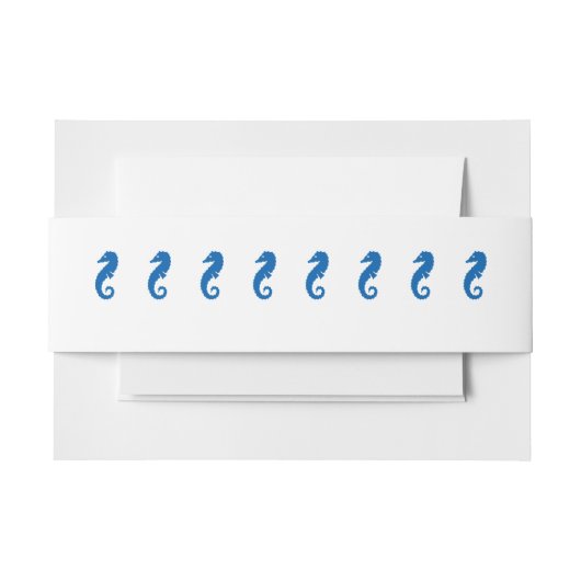 "Zee Horse Serenity" Buikbanden (horizontaal) Uitnodigingen Wikkel (Voorkant Voorbeeld)