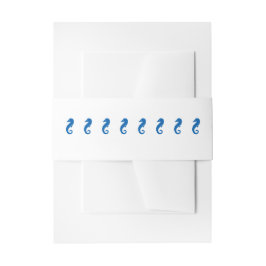 "Zee Horse Serenity" Buikbanden (verticaal) Uitnodigingen Wikkel