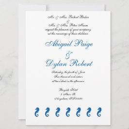 "Zee Horse Serenity" Huwelijksuitnodigingen Kaart