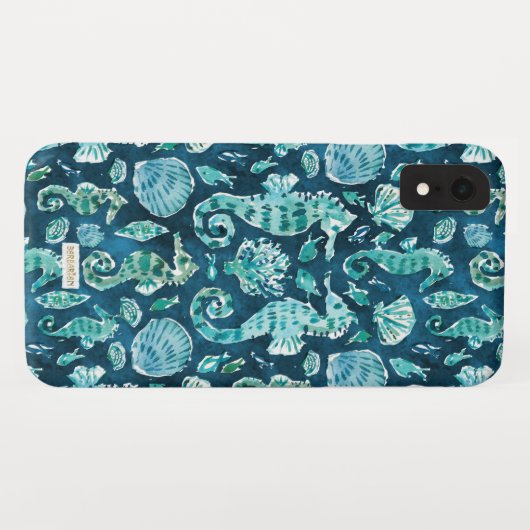ZEE HORSE SOIREE Indigo Coastal Case-Mate iPhone Case (Achterkant (horizontaal))