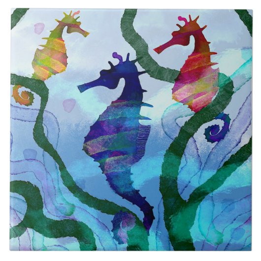 Zee Horse Trivet Tegeltje (Voorkant)