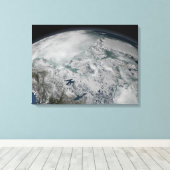 Zee-ijs boven Noord-Amerika Canvas Afdruk (Insitu (Houten vloer))