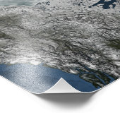 Zee-ijs boven Noord-Amerika Foto Afdruk (Hoek)