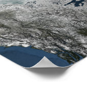 Zee-ijs boven Noord-Amerika Poster (Hoek)
