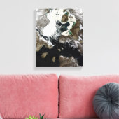Zee ijs en sediment zichtbaar in Nunavut, Canada Canvas Afdruk (Insitu (Woonkamer))