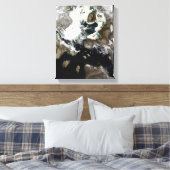 Zee ijs en sediment zichtbaar in Nunavut, Canada Canvas Afdruk (Insitu (Slaapkamer))
