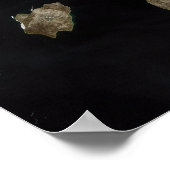 Zee ijs en sediment zichtbaar in Nunavut, Canada Poster (Hoek)