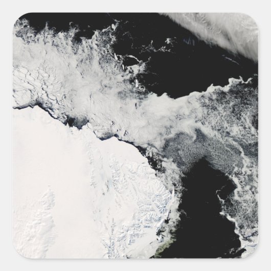 Zee-ijs in de Zuidelijke Oceaan Vierkante Sticker (Voorkant)