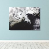 Zee ijs vult de Golf van St. Lawrence Canvas Afdruk (Insitu (Houten vloer))