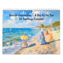 Zee-impressies – Een dag bij de zee olieverf Kalender