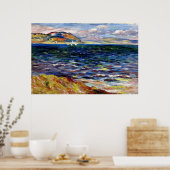 Zee in Bordighera door Renoir Poster (Keuken)
