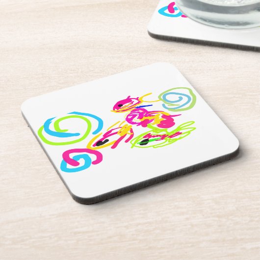 Zee in de zomer bier onderzetter (Linkerzijde)