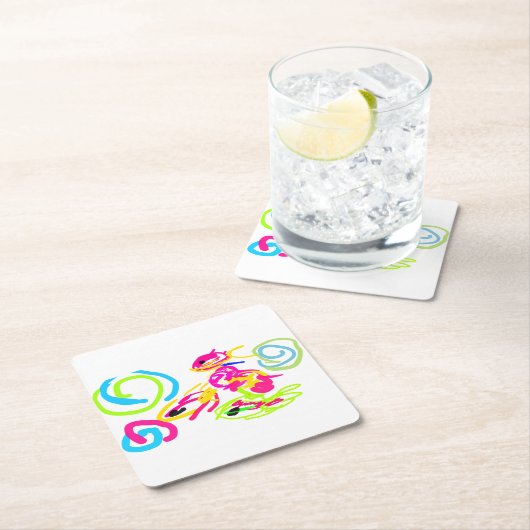 Zee in de zomer kartonnen onderzetters (Insitu)