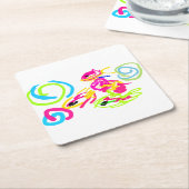 Zee in de zomer kartonnen onderzetters (Schuin)