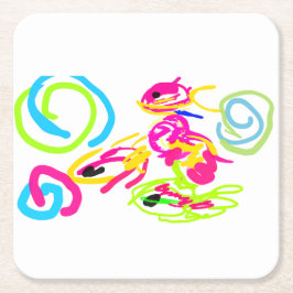 Zee in de zomer kartonnen onderzetters