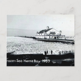 Zee in Herne Bay - Kent -1963, bevroren Briefkaart
