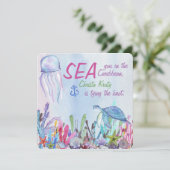 Zee in het vrijgezellenweekend kaart (Staand voorkant)