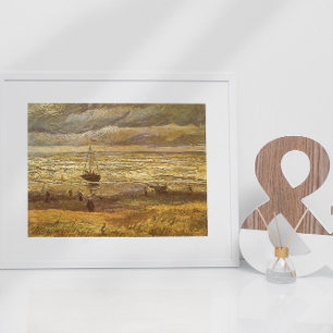 Zee in Scheveningen door Vincent van Gogh Poster
