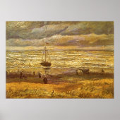 Zee in Scheveningen door Vincent van Gogh Poster (Voorkant)