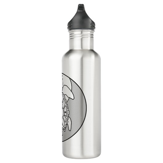 Zee-inktschildpad, roestvrij stalen flesje waterfles  (Rechts)