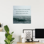 Zee is een gevaarlijk Poster van de Magellan Quote (Thuiskantoor)