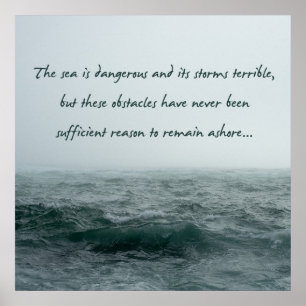 Zee is een gevaarlijk Poster van de Magellan Quote