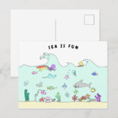 ZEE IS GEVOELIG BRIEFKAART (Voorkant / Achterkant)