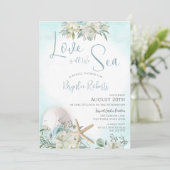 Zee is Liefde Vrijgezellenfeest Bloemenstrand Kaart (Staand voorkant)