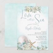 Zee is Liefde Vrijgezellenfeest Bloemenstrand Kaart (Voorkant / Achterkant)