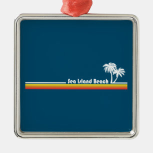 Zee Island Beach Georgia Metalen Ornament