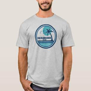 Zee Island Beach Georgia palmvogels T-shirt