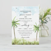 Zee Island bruiloft uitnodigingen zazzle (Staand voorkant)