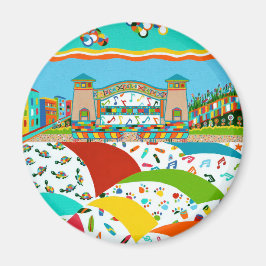 Zee Isle Band Shell Ronde Magneet