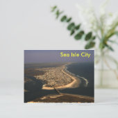 Zee Isle City Aerial Briefkaart (Staand voorkant)