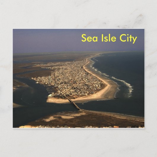 Zee Isle City Aerial Briefkaart (Voorkant)