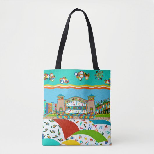 Zee Isle City Band Shell Canvas tas (Voorkant)