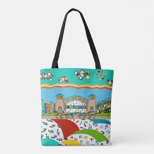 Zee Isle City Band Shell Canvas tas (Achterkant)