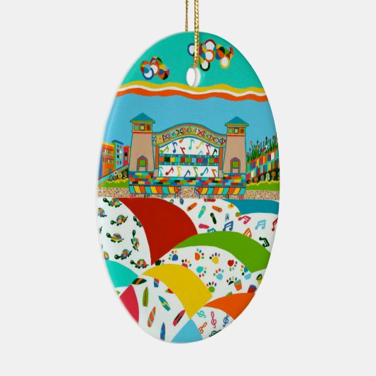 Zee Isle City Band Shell Keramisch Ornament (Rechts)