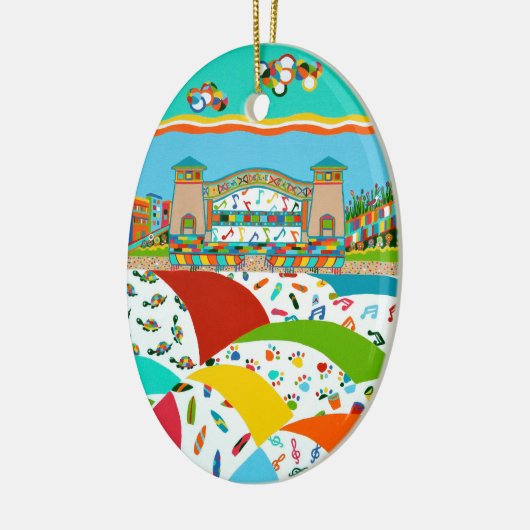 Zee Isle City Band Shell Keramisch Ornament (Links)