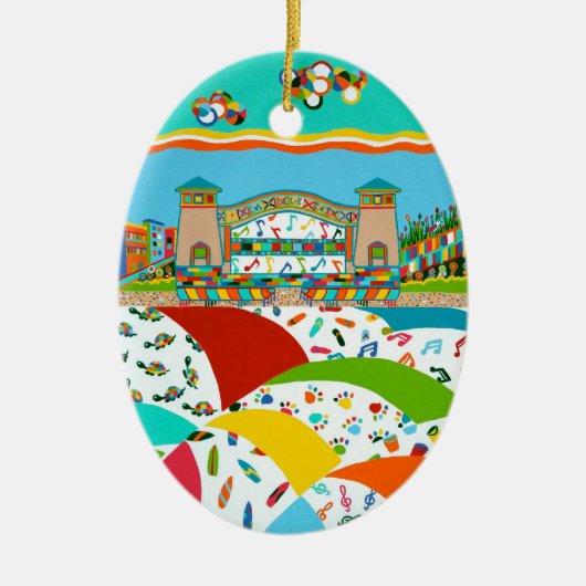 Zee Isle City Band Shell Keramisch Ornament (Voorkant)