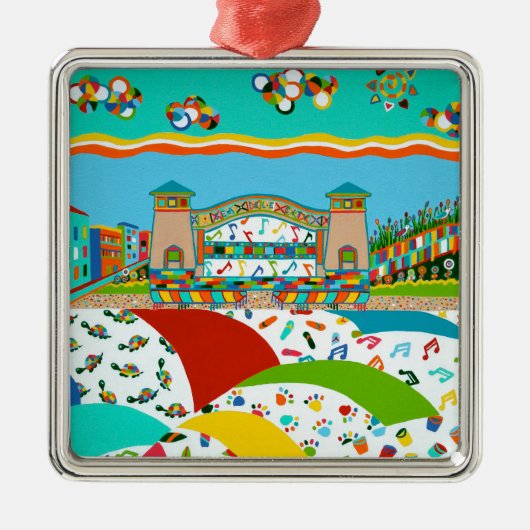 Zee Isle City Band Shell Metalen Ornament (Voorkant)